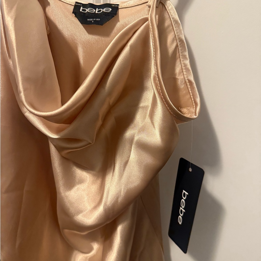 bebe Gold Strapless Maxi Dress - Picture 2 of 2